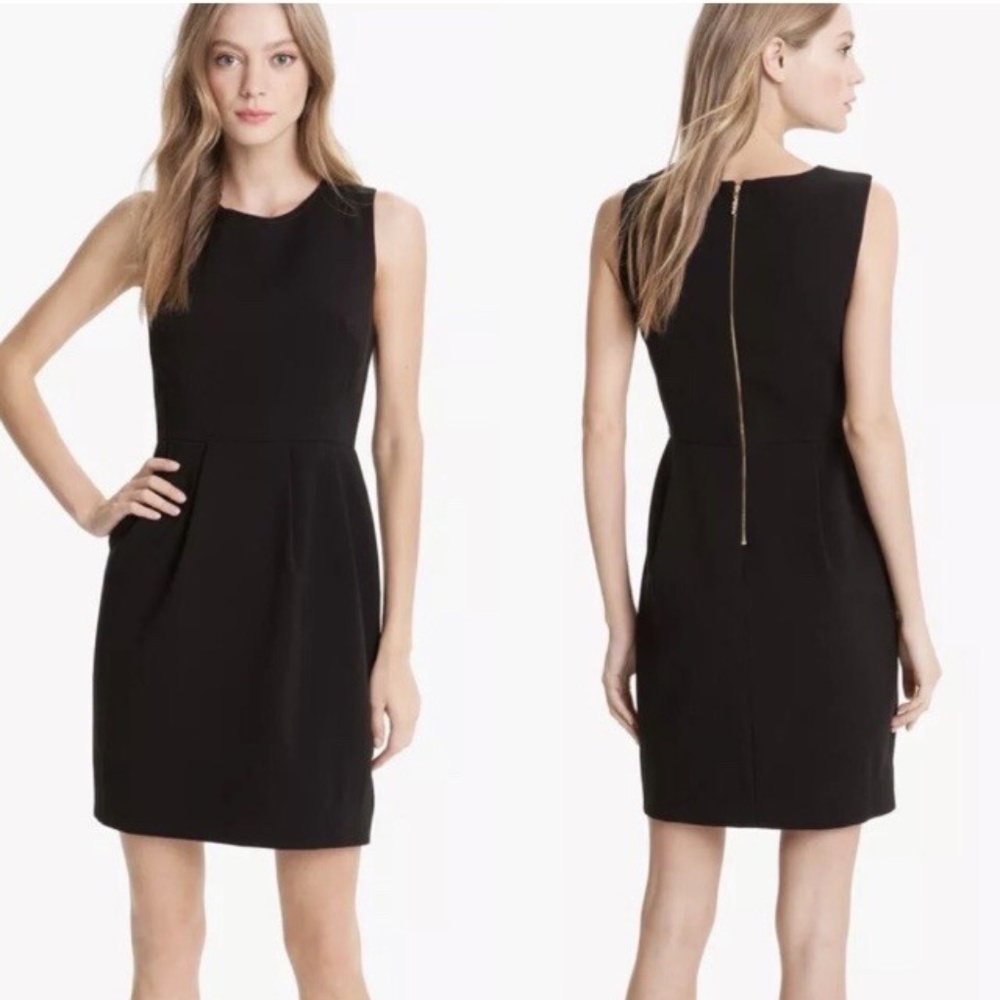 KATE SPADE ♠️ NY BLACK TIFF SLEEVELESS SHEATH MINI DRESS LBD